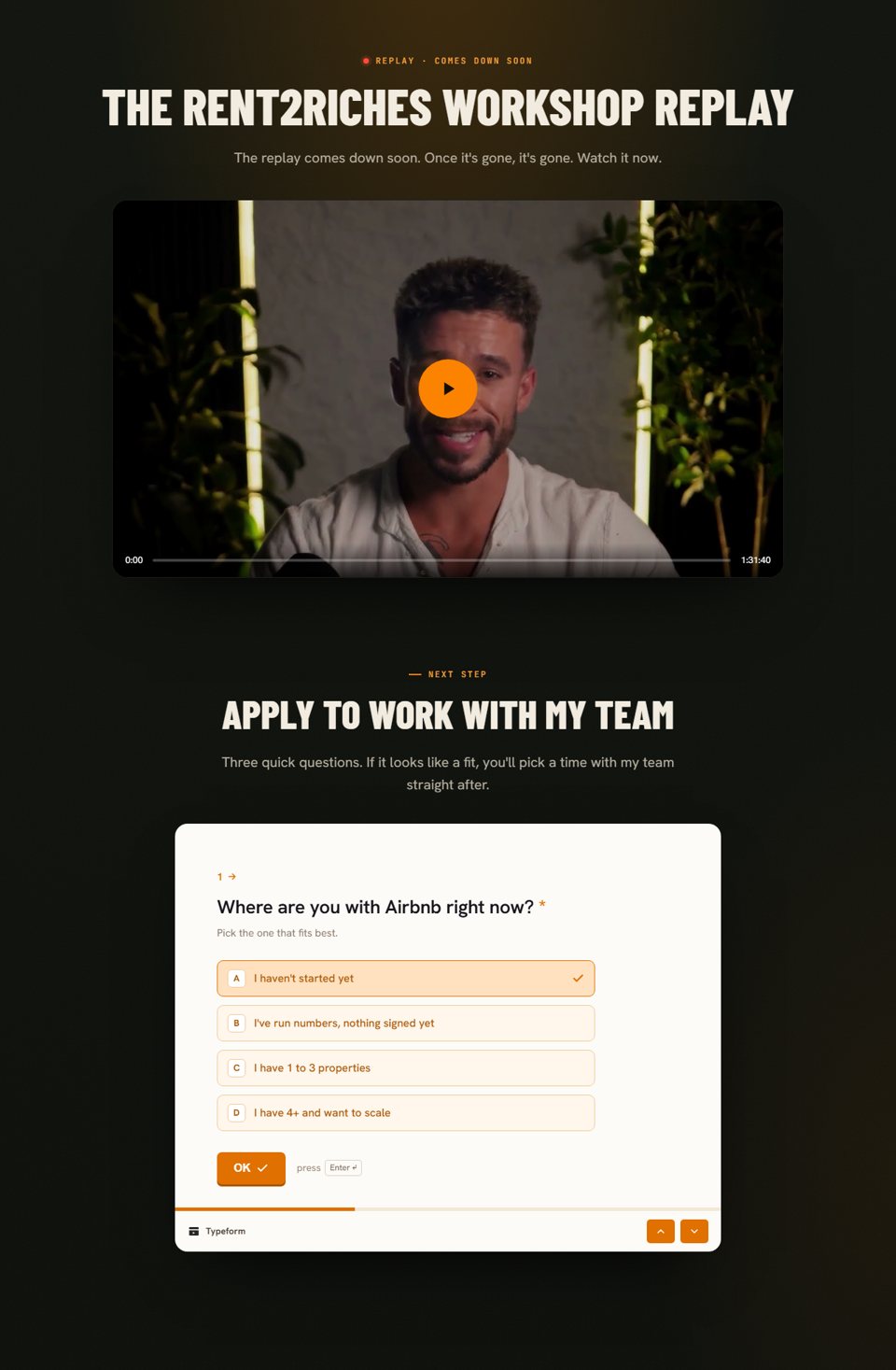 Replay + application preview