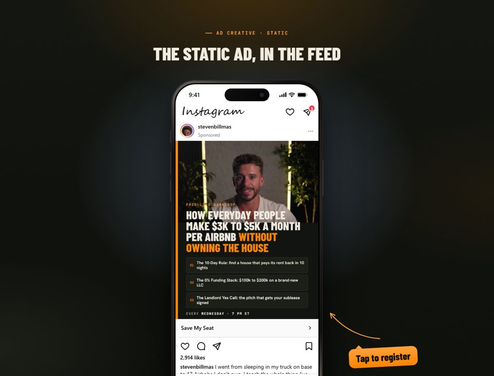 Static ad preview
