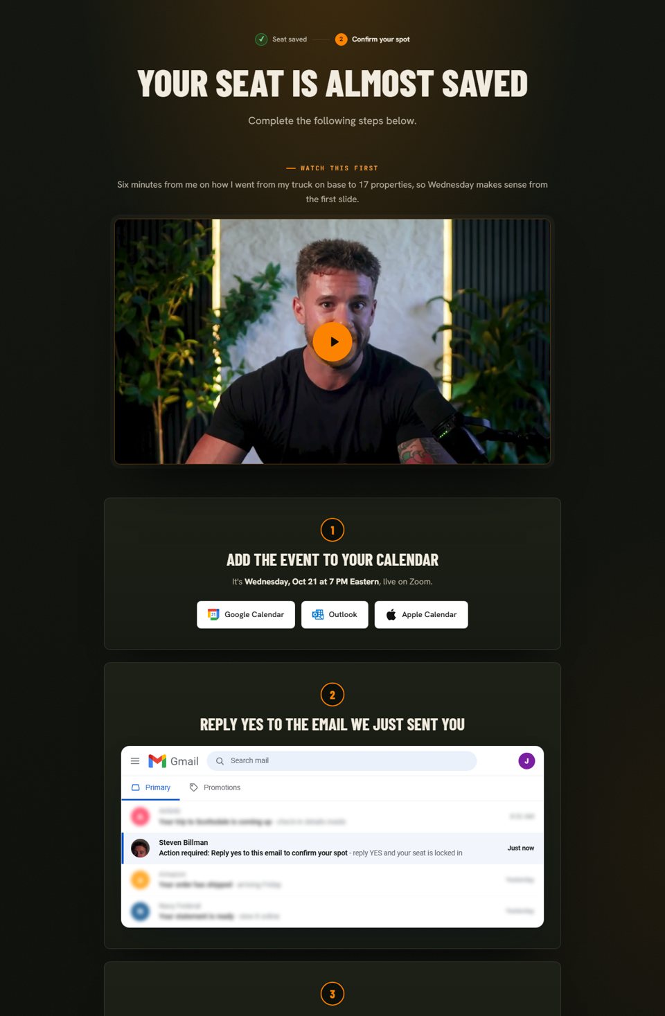 Thank-you page preview